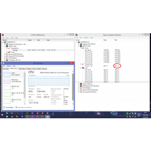 Temperatura Procesor in FULL LOAD cu coolerul Stock de la AMD FX-6200.