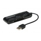Manhattan Card Reader USB 2.0 Slim 80-in-1, black
