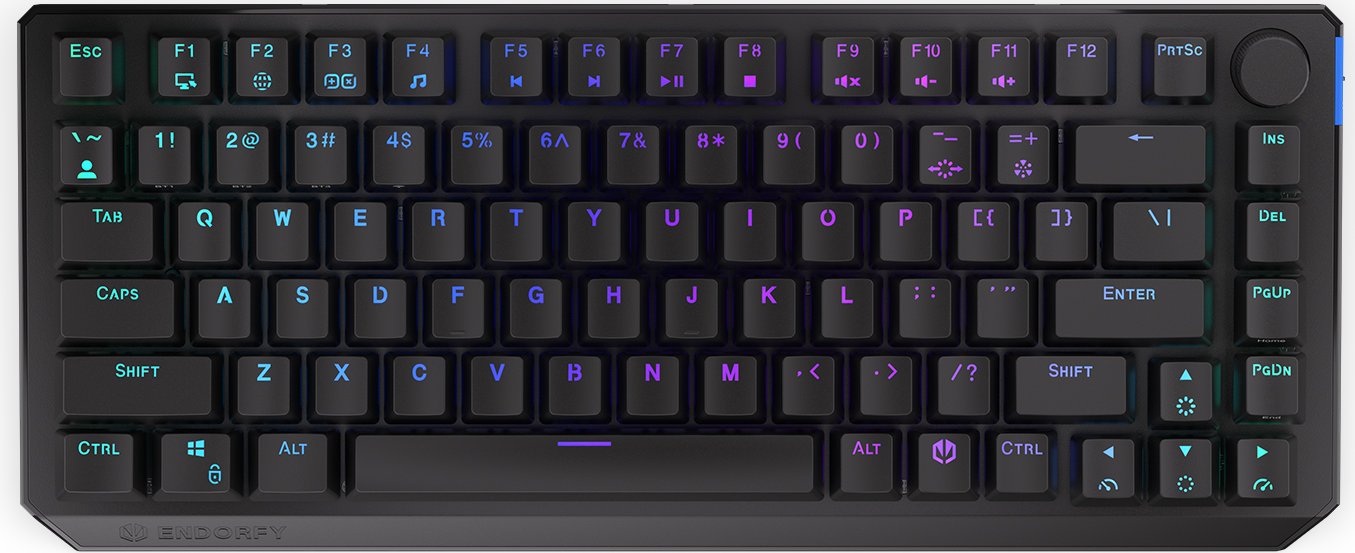 Tastatura Gaming ENDORFY Thock 75% Wireless RGB Kailh Box Black Switch Mecanica