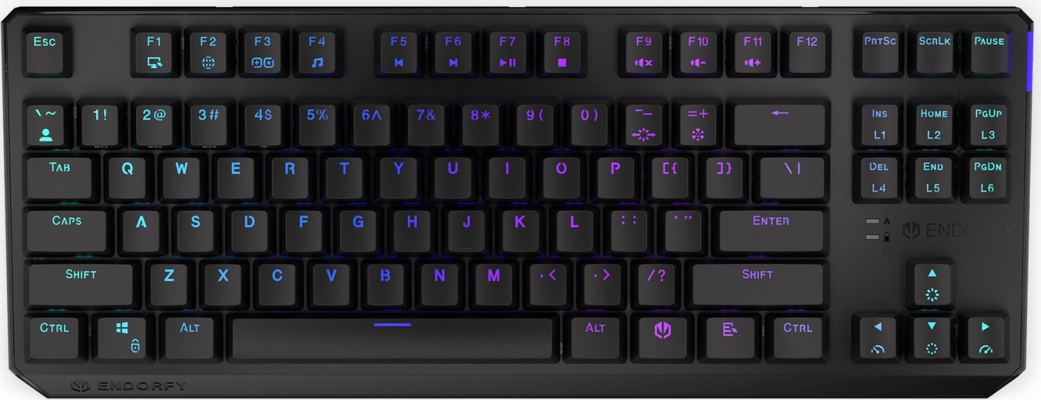Tastatura Gaming ENDORFY Thock TKL Wireless RGB Kailh Box Black Switch Mecanica