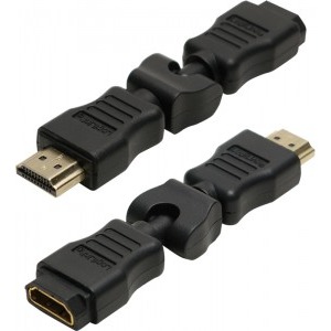 Adaptor Logilink 1x HDMI Male - 1x HDMI Female, conector 270 grade ajustabil, negru