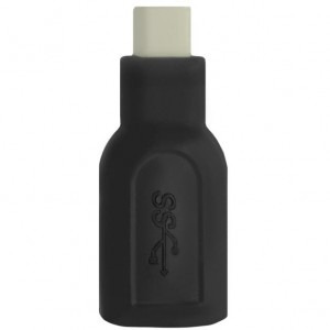 Qoltec 1x USB Tip-C Male - USB 3.0 Female, Black