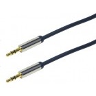 Cablu audio Logilink Jack 3.5 mm Male - Jack 3.5 mm Male, 3m, albastru