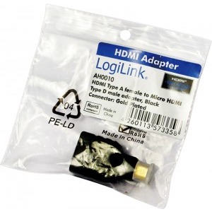 Logilink 1x HDMI Female - 1x Micro HDMI Male, v1.4, negru