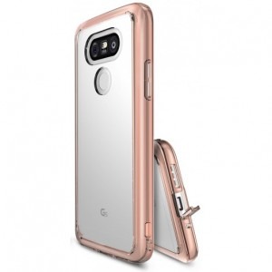 Ringke Protectie pentru spate Fusion Rose Gold pentru LG G5 + folie protectie Ringke
