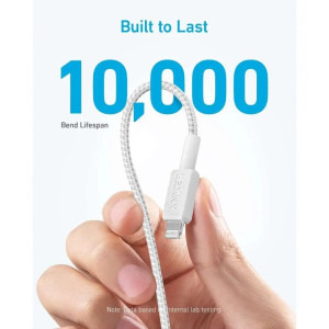 Anker 322, USB-C Male la Lightning Male, White
