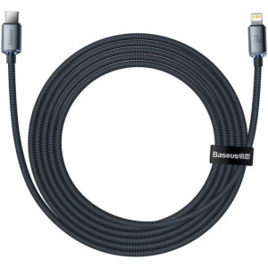 Baseus Crystal Shine, USB-C Male la Lightning Male, 20W, 2 m, Black