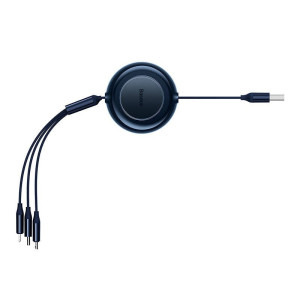 Baseus Bright Mirror 2, USB Male la microUSB Male, Lightning Male, USB-C Male, 1.1 m, Blue