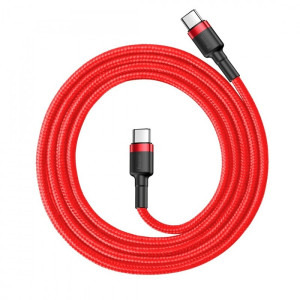 Baseus Cafule, USB-C Male la USB-C Male, 1 m, 60W, Red-Black