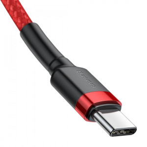 Baseus Cafule, USB-C Male la USB-C Male, 1 m, 60W, Red-Black