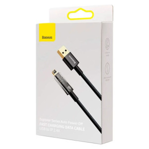 Baseus Explorer, USB Male la Lightning Male, 1 m, Black