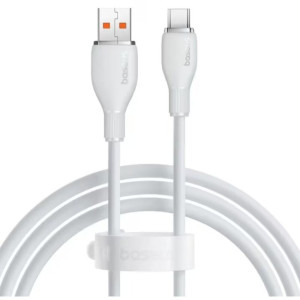 Cablu de date / adaptor Baseus Pudding, USB Male la USB-C Male, 100W, 2 m, White