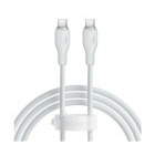 Cablu de date / adaptor Baseus Pudding, USB-C Male la USB-C Male, 100W, 2 m, White