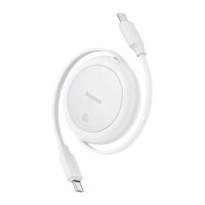 Baseus Free2Pull Mini, USB-C Male la USB-C Male, 1 m, 60W, White