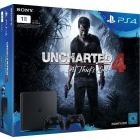 Sony PlayStation 4 Slim 1TB + 2nd Controller + Joc Uncharted 4: A Thief's End