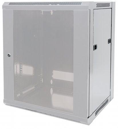 Cabinet metalic Intellinet 711876 12U Wall mount, 635 x 570, glass door, Gri