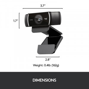 Logitech C922 Pro Stream, FHD, USB, Black