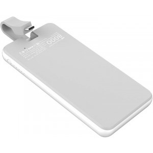 Hame P1-TY1, 8000 mAh, 1x UBS, 1x USB-C, 1x microUSB, White