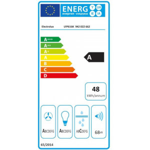 Electrolux telescopica LFP616K, Putere de absorbtie 600 m3/h, 1 motor, 60 cm, Negru