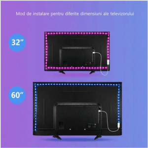 NiteBird Kit Banda LED Smart SL1, Wi-Fi, 2.8 Metri, Control prin aplicatie, Control vocal