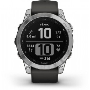 SmartWatch Garmin Fenix 7, 47 mm, Silver/Graphite - PC Garage
