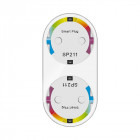 Gosund Priza smart dubla SP211, Control prin aplicatie, Programare si timer, 3680 W, 16 A