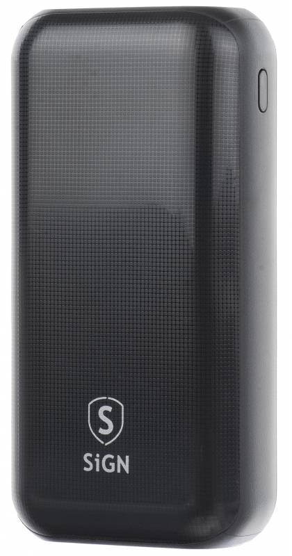Baterie externa SiGN 30000 mAh, 2x USB, 1x USB, 2.1A, Black