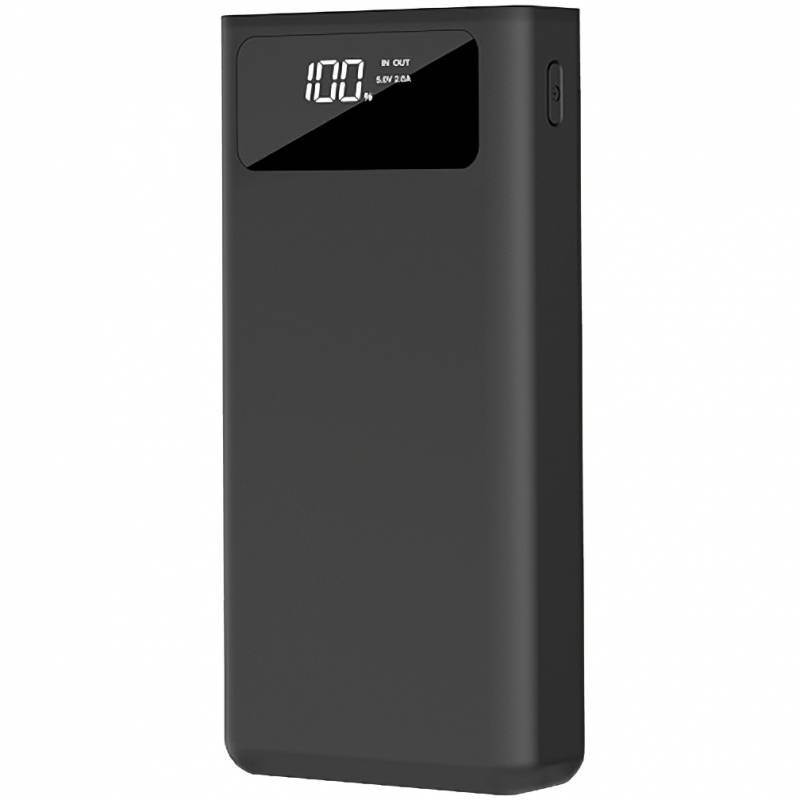 Baterie externa XO Design PR123, 30000 mAh, 4x USB, Black, cu tehnologia Quick Charge 3.0 si Power Delivery (PD)