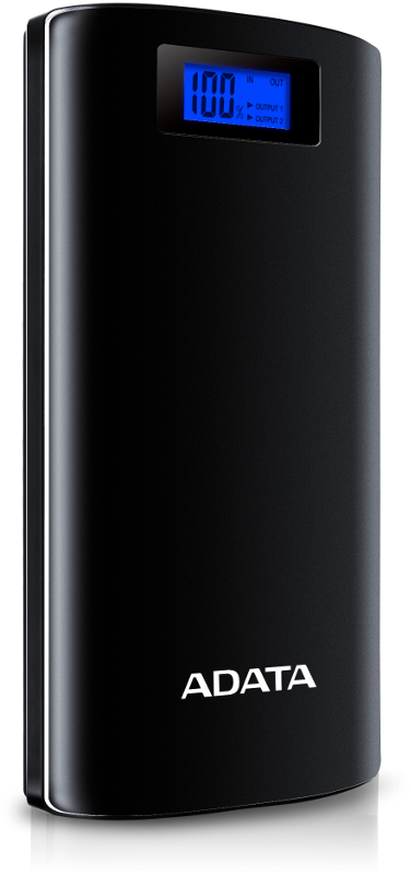Baterie externa ADATA P20000D, 20000 mAh, 2x USB, 2.1A, Black