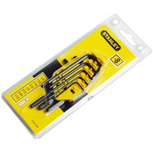 STANLEY Set de 8 chei imbus "L" metric+imperial 1/16"-1/4" 0-69-252