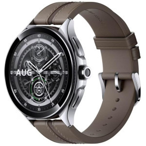 Xiaomi Watch 2 Pro, Bluetooth, Silver Case Brown, Leather Strap