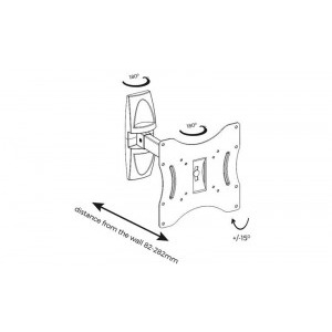 4World EasyScope M, 13 - 43 inch, negru