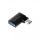 Adaptor Logilink 1x USB-C Male - 1x USB Female, 90 grade, negru