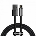 Cablu de date / adaptor Baseus Tungsten Gold CALWJ-01, USB Male la Lightning Male, 1 m, Black