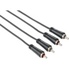 Cablu audio Hama 2x RCA Male - 2x RCA Male, 3 m, Negru