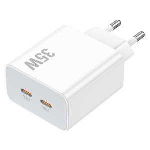 Lamtech LAM113096, QC3.0, PD, 35W, 2x USB-C, White