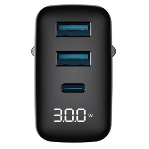 Havit UCLE001, 2x USB, 1x USB-C, 30W, Black