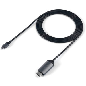 Satechi USB-C Male - HDMI v2.0 Male, 1.8m, gri-negru