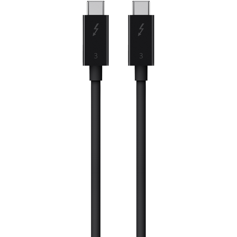 Cablu periferice Belkin USB Tip C Male - USB Tip C Male, Thunderbolt 3, 0.8m, negru