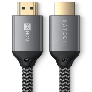 Satechi HDMI Male - HDMI Male, v2.1, 2m, gri-negru
