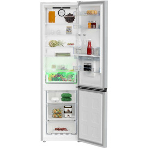 Beko B5RCNA405HDM, 355 L, Clasa D, No Frost, HarvestFresh, AeroFlow, Fast Freeze, Dozator apa, 203 cm, Gri