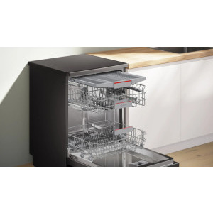 Bosch SMS4EMC06E, 14 seturi, 6 programe, Clasa B, EfficientDry, VarioFlex, VarioDrawer, Rackmatic, 60 cm, Inox negru