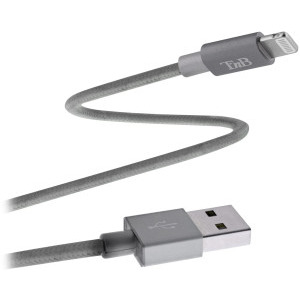 Cablu de date / adaptor TnB USB Male la Lightning Male, MFi, 2 m, Grey