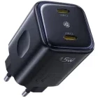 Incarcator retea Baseus PicoGo AN13, 2x USB-C, Quick Charge 45 W, Black