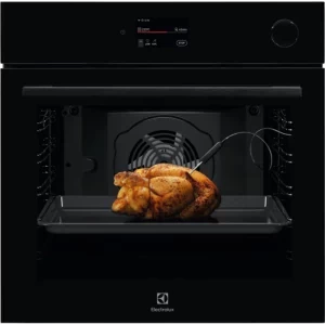 Electrolux LOC9P3XZ, Electric, 72 L, Autocuratare pirolitica, SteamCrisp, CookSmart, Assisted Cooking, AI TasteAssist, My Electrolux Kitchen, Grill, Clasa A++, Negru