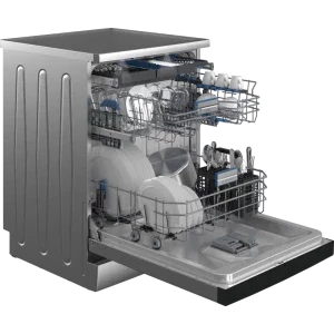 Beko BDFN36560XWP, 15 seturi, 11 programe, Clasa A, ProSmart Inverter, PowerIntense, SensorAdapt, SelfDry, AquaFlex, HomeWhiz, 60 cm, Inox