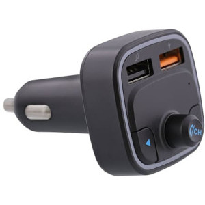 TnB 1x USB-C, 1x USB, FM transmitter + free kit, Black