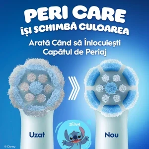 Oral-B Rezerva periuta de dinti electrica iO Kids Disney Stitch Albastru, 4 buc