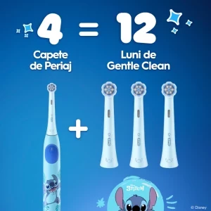 Oral-B Rezerva periuta de dinti electrica iO Kids Disney Stitch Albastru, 4 buc