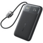 Baterie externa Baseus EnerFill FC11, 20000 mAh, 1x USB, 22,5 W, Display, Cablu USB-C & Lightning integrat, Black